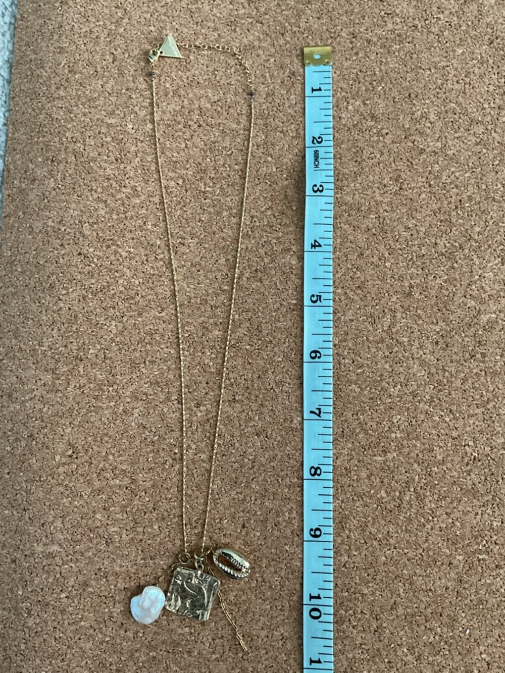Serafina gold Shell and pearl charm necklace for Anthropologie - Picture 5 of 5